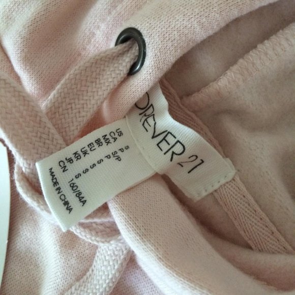 NWT Forever 21 Blush Pink Pullover Hoodie - Picture 2 of 2